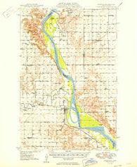 Stanton North Dakota Historical topographic map, 1:62500 scale, 15 X 15 Minute, Year 1949