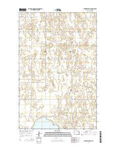 Starkweather SE North Dakota Current topographic map, 1:24000 scale, 7.5 X 7.5 Minute, Year 2014