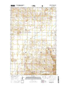 Stocke Butte North Dakota Current topographic map, 1:24000 scale, 7.5 X 7.5 Minute, Year 2014