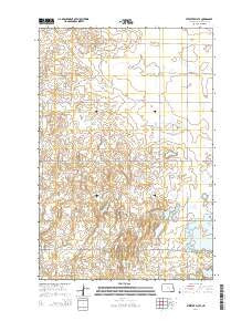 Streeter Flats North Dakota Current topographic map, 1:24000 scale, 7.5 X 7.5 Minute, Year 2014