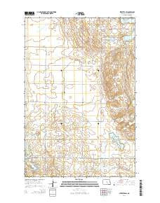 Streeter SW North Dakota Current topographic map, 1:24000 scale, 7.5 X 7.5 Minute, Year 2014