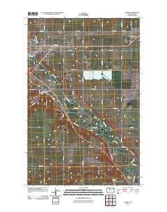 Surrey North Dakota Historical topographic map, 1:24000 scale, 7.5 X 7.5 Minute, Year 2011
