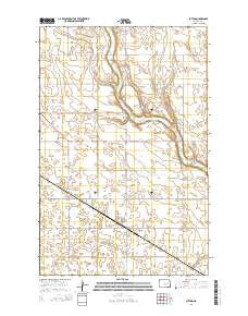 Sutton North Dakota Current topographic map, 1:24000 scale, 7.5 X 7.5 Minute, Year 2014