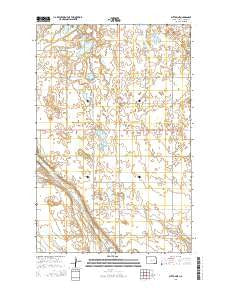 Sutton NE North Dakota Current topographic map, 1:24000 scale, 7.5 X 7.5 Minute, Year 2014