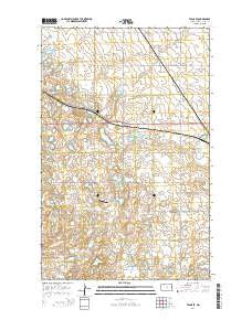 Tagus SE North Dakota Current topographic map, 1:24000 scale, 7.5 X 7.5 Minute, Year 2014