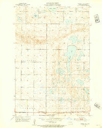 Tappen NE North Dakota Historical topographic map, 1:24000 scale, 7.5 X 7.5 Minute, Year 1952
