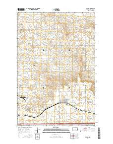 Taylor North Dakota Current topographic map, 1:24000 scale, 7.5 X 7.5 Minute, Year 2014