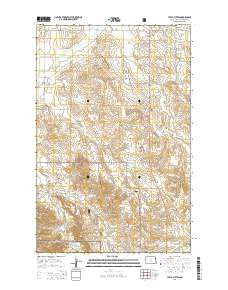 Tepee Buttes North Dakota Current topographic map, 1:24000 scale, 7.5 X 7.5 Minute, Year 2014