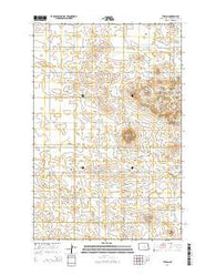 Thelan North Dakota Current topographic map, 1:24000 scale, 7.5 X 7.5 Minute, Year 2014