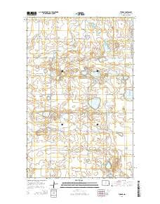 Thorne North Dakota Current topographic map, 1:24000 scale, 7.5 X 7.5 Minute, Year 2014