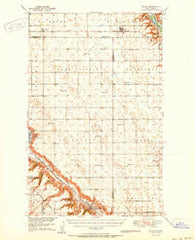 Tolley North Dakota Historical topographic map, 1:62500 scale, 15 X 15 Minute, Year 1950
