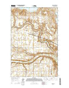 Tolna North Dakota Current topographic map, 1:24000 scale, 7.5 X 7.5 Minute, Year 2014