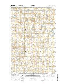 Tom Berg Lake North Dakota Current topographic map, 1:24000 scale, 7.5 X 7.5 Minute, Year 2014