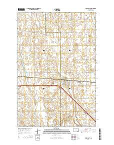 Tower City North Dakota Current topographic map, 1:24000 scale, 7.5 X 7.5 Minute, Year 2014