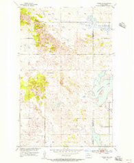 Towner NE North Dakota Historical topographic map, 1:24000 scale, 7.5 X 7.5 Minute, Year 1954