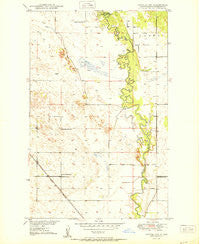 Towner NW North Dakota Historical topographic map, 1:24000 scale, 7.5 X 7.5 Minute, Year 1950