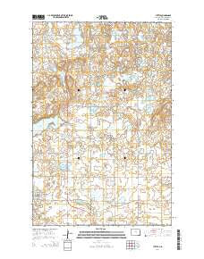 Tuttle North Dakota Current topographic map, 1:24000 scale, 7.5 X 7.5 Minute, Year 2014