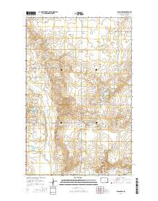 Twin Lakes North Dakota Current topographic map, 1:24000 scale, 7.5 X 7.5 Minute, Year 2014
