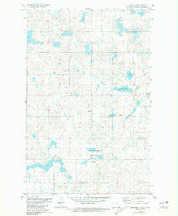 Underdahl Lake North Dakota Historical topographic map, 1:24000 scale, 7.5 X 7.5 Minute, Year 1980