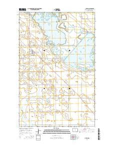 Upham North Dakota Current topographic map, 1:24000 scale, 7.5 X 7.5 Minute, Year 2014