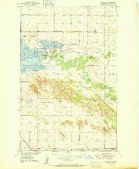 Upham SE North Dakota Historical topographic map, 1:24000 scale, 7.5 X 7.5 Minute, Year 1950