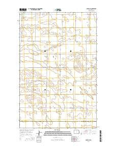 Upham NE North Dakota Current topographic map, 1:24000 scale, 7.5 X 7.5 Minute, Year 2014