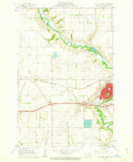 Valley City West North Dakota Historical topographic map, 1:24000 scale, 7.5 X 7.5 Minute, Year 1961