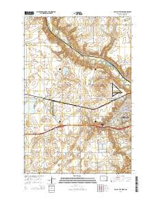 Valley City West North Dakota Current topographic map, 1:24000 scale, 7.5 X 7.5 Minute, Year 2014