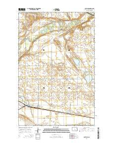 Voltaire North Dakota Current topographic map, 1:24000 scale, 7.5 X 7.5 Minute, Year 2014