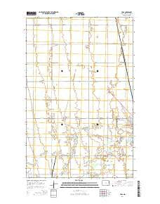 Voss North Dakota Current topographic map, 1:24000 scale, 7.5 X 7.5 Minute, Year 2014