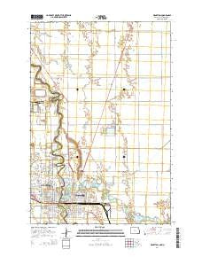 Wahpeton North Dakota Current topographic map, 1:24000 scale, 7.5 X 7.5 Minute, Year 2014