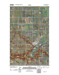 Walhalla North Dakota Historical topographic map, 1:24000 scale, 7.5 X 7.5 Minute, Year 2011