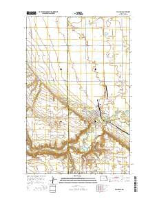 Walhalla North Dakota Current topographic map, 1:24000 scale, 7.5 X 7.5 Minute, Year 2014