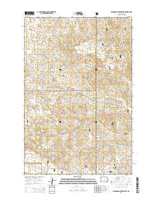 Wannagan Creek West North Dakota Current topographic map, 1:24000 scale, 7.5 X 7.5 Minute, Year 2014