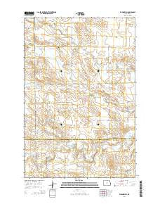 Warnke Hill North Dakota Current topographic map, 1:24000 scale, 7.5 X 7.5 Minute, Year 2014