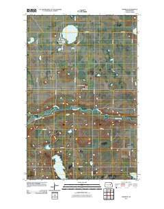 Warwick North Dakota Historical topographic map, 1:24000 scale, 7.5 X 7.5 Minute, Year 2011