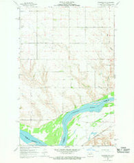 Washburn SW North Dakota Historical topographic map, 1:24000 scale, 7.5 X 7.5 Minute, Year 1967