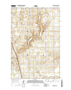 Washburn NE North Dakota Current topographic map, 1:24000 scale, 7.5 X 7.5 Minute, Year 2014