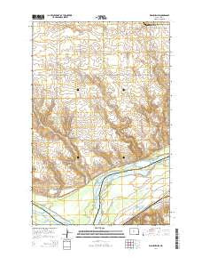 Washburn SW North Dakota Current topographic map, 1:24000 scale, 7.5 X 7.5 Minute, Year 2014