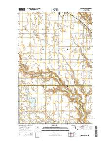 Waterloo Lake North Dakota Current topographic map, 1:24000 scale, 7.5 X 7.5 Minute, Year 2014