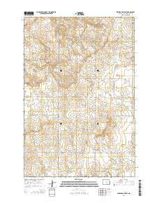 Weisser Dam East North Dakota Current topographic map, 1:24000 scale, 7.5 X 7.5 Minute, Year 2014