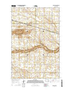 Wellsburg North Dakota Current topographic map, 1:24000 scale, 7.5 X 7.5 Minute, Year 2014
