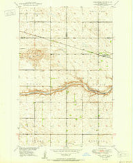 Wellsburg North Dakota Historical topographic map, 1:24000 scale, 7.5 X 7.5 Minute, Year 1950