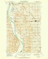 Wilton North Dakota Historical topographic map, 1:62500 scale, 15 X 15 Minute, Year 1950