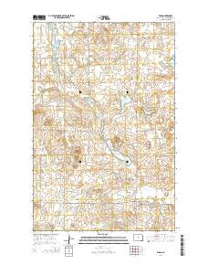 Wing North Dakota Current topographic map, 1:24000 scale, 7.5 X 7.5 Minute, Year 2014