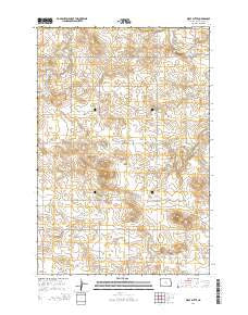 Wolf Butte North Dakota Current topographic map, 1:24000 scale, 7.5 X 7.5 Minute, Year 2014