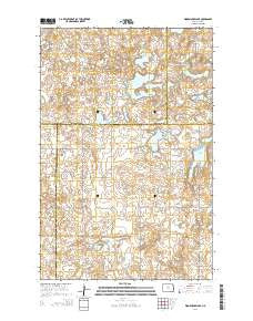 Woodhouse Lake North Dakota Current topographic map, 1:24000 scale, 7.5 X 7.5 Minute, Year 2014