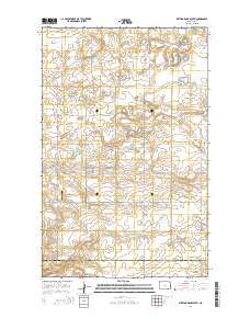 Writing Rock South North Dakota Current topographic map, 1:24000 scale, 7.5 X 7.5 Minute, Year 2014