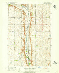 Ypsilanti North Dakota Historical topographic map, 1:24000 scale, 7.5 X 7.5 Minute, Year 1952