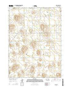 Amelia Nebraska Current topographic map, 1:24000 scale, 7.5 X 7.5 Minute, Year 2014